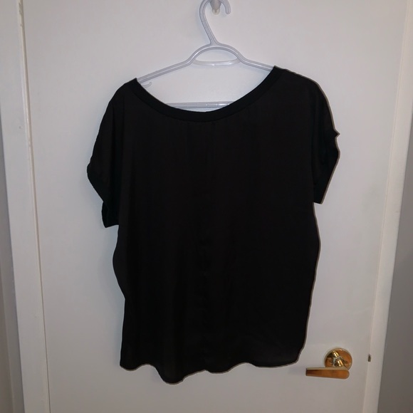 [S]👚Black slinky shiny top - Picture 3 of 6
